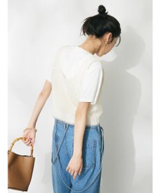 CRAFT STANDARD BOUTIQUE 配色メッシュニットビスチェ