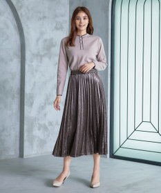 Tiaclasse 【安田美沙子さん着用】ベロアプリーツスカート