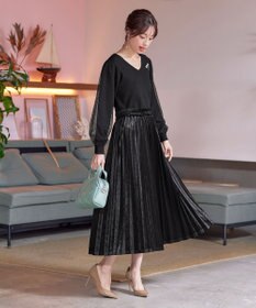 Tiaclasse 【安田美沙子さん着用】ベロアプリーツスカート