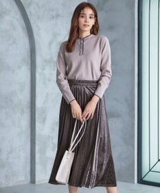 Tiaclasse 【安田美沙子さん着用】ベロアプリーツスカート