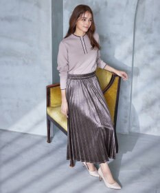 Tiaclasse 【安田美沙子さん着用】ベロアプリーツスカート