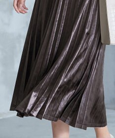 Tiaclasse 【安田美沙子さん着用】ベロアプリーツスカート