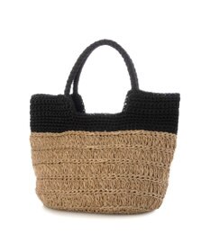 UNBILLION カシュカシュ cachecache / 切り替え柄編みミニトート カゴバッグ