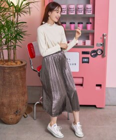 Tiaclasse 【安田美沙子さん着用】ベロアプリーツスカート