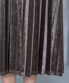 Tiaclasse 【安田美沙子さん着用】ベロアプリーツスカート