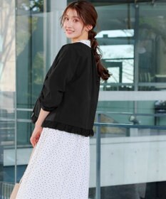 Tiaclasse チュールフリルタックブルゾン