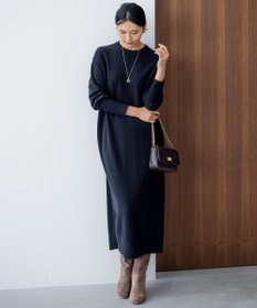 23区 【洗える】ウールカシミヤ ニットワンピース