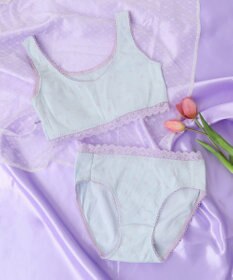 WEGO 【ハーフトップ＆ショーツセット】Liliane　Ciel　リボンドット