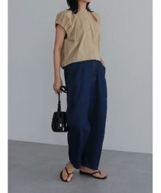 Green Parks タックデザインショート丈シャツ