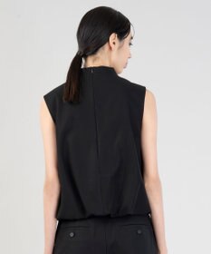 23区 L 【エステータ】コットンダブルクロス ノースリーブブラウス