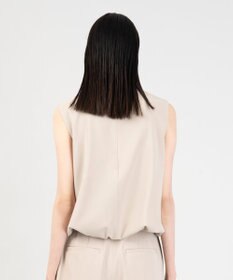 23区 L 【エステータ】コットンダブルクロス ノースリーブブラウス