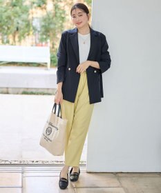 ANY 【洗濯機可/UVケア/アンチピリング】布帛ねじり袖コンビプルオーバー