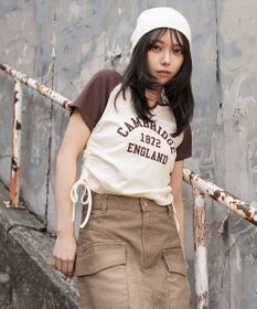 WEGO キーネックサイドレースアップちびT