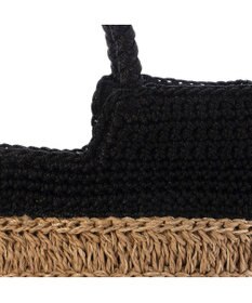 UNBILLION カシュカシュ cachecache / 切り替え柄編みミニトート カゴバッグ