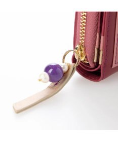 UNBILLION perche ジェムストーンチャームハーフラウンドウォレット