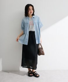 Green Parks シアーデニム２ＷＡＹビックドルマンシャツ
