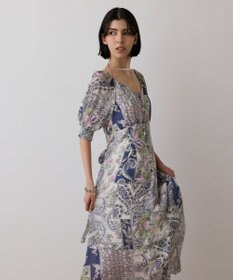 GRACE CONTINENTAL スカーフプリントドレス