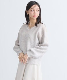 earth music&ecology ラメグラデーションニットプルオーバー