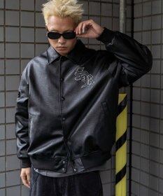 WEGO エコレザーグラフィックジャケット