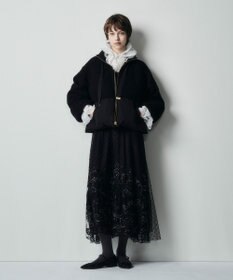 GRACE CONTINENTAL ツイードコンビパフィーブルゾン