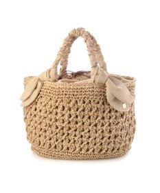 UNBILLION カシュカシュ cachecache / 下がりリボン柄編みトート