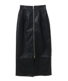 Green Parks ・ＥＬＥＮＣＡＲＥ　ＤＵＥフェイクレザーＷ－ＺＩＰスカー