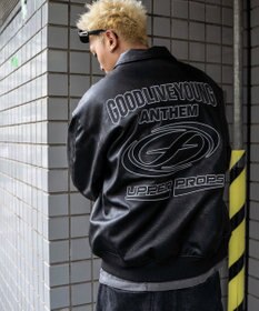 WEGO エコレザーグラフィックジャケット