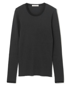 BEIGE， 【BEIGE,ecru/WEB限定・洗える】RIB TOPS /  コットンシルクロングスリーブトップス