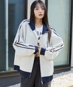 WEGO 【ユニセックス着用ITEM】ライントラックニットジャケット