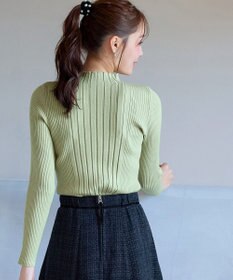 Tiaclasse 【新色追加・洗える】ランダムリブニットプルオーバー