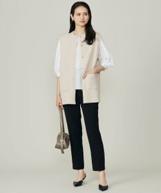 自由区 【カタログ掲載】シアーソフトシャンブレークロップド丈 ブラウス