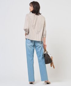 J.PRESS LADIES ストライプジャカード ラウンドネック カットソー