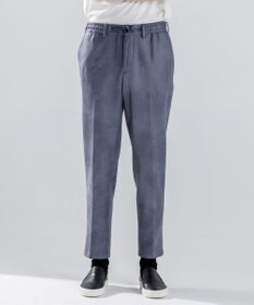 JOSEPH HOMME 新素材【ストレッチ/光沢感】レザーライクジャージードロスト付きテーパードパンツ / PEGG CONVERTIBLE