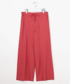 J.PRESS LADIES L 【WEB限定・人気素材・セットアップ対応】セルロースリネンストレッチ ワイドストレート パンツ