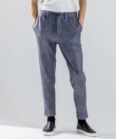 JOSEPH HOMME 新素材【ストレッチ/光沢感】レザーライクジャージードロスト付きテーパードパンツ / PEGG CONVERTIBLE