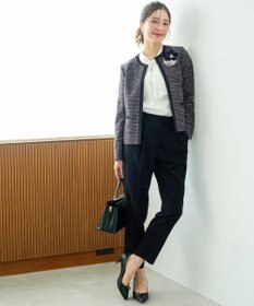 ANY SIS リップルボーダーストレッチ ジャケット