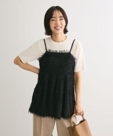 Green Parks ラメフリンジカットキャミソールビスチェ