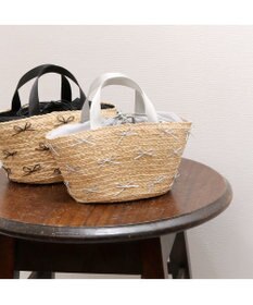 UNBILLION カカトゥ kakatoo / ラフィアブレードリボンバッグ カゴバッグ