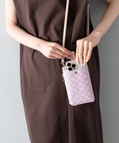 MIYABIYA La quoh with kirakaracho 南蛮七宝プリントレザー スマホショルダー