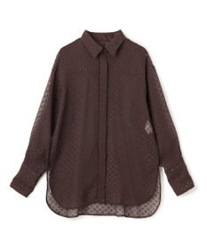 uncrave シアードットジャガード シャツ ブラウン