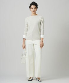 ICB L 【洗える】 クロスコンビ デザインニットプルオーバー