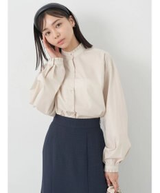 earth music&ecology Ｔ／Ｃ　スタンドフリルブラウス