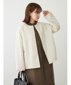 Green Parks ライト中わたノーカラーブルゾン