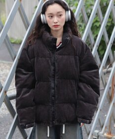 WEGO 【ユニセックス着用ITEM/MLサイズ展開】コーデュロイパファーブルゾン