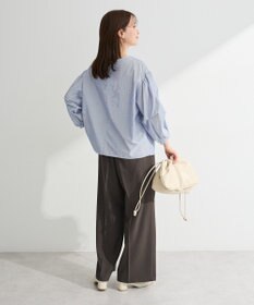 Green Parks イージーケア袖タックブラウス