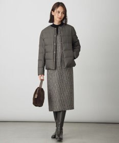 J.PRESS LADIES 【洗える】ライトダウン ノーカラー ジャケット