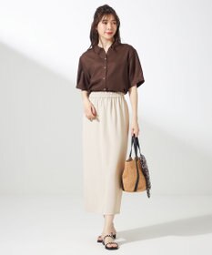 ANY SIS 【接触冷感・UVカット・速乾】スムージーポリエステル 2WAY ブラウス