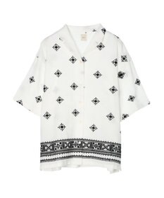 CRAFT STANDARD BOUTIQUE パネル刺繍開襟シャツ