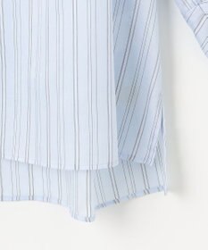 J.PRESS LADIES 【洗える】ランダムストライプ スタンドカラー  ブラウス