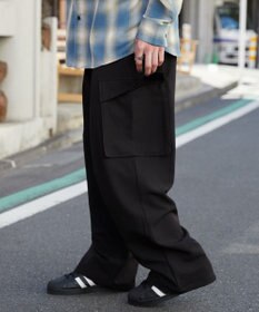 WEGO 【ウエストゴム/MLサイズ展開】イージーワイドカーゴスラックス